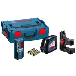 Bosch Kreuzlinienlaser GLL 2-50 Professional, inkl. Universalhalterung BM 1 Professional + Laser-Empfänger LR 2 + L-Boxx - 1